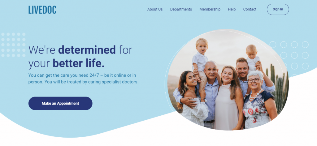 telemedicine Telehealth website design template